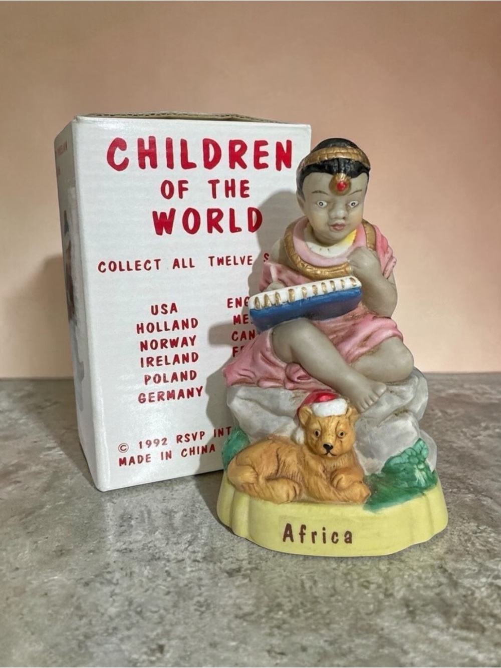 Vintage 1992 Children of the World Africa Figurine